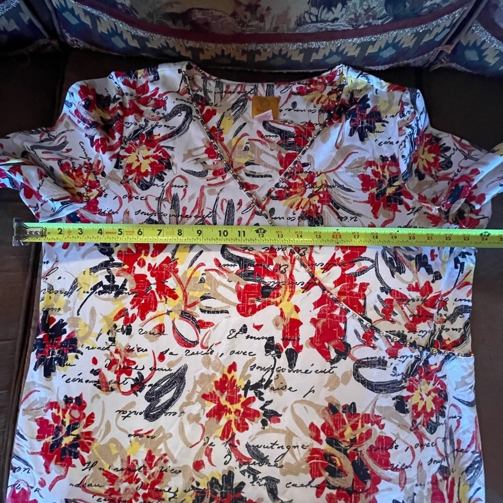 Ruby Red “Shore Thing” women’s multi color top NWT size 1x - Picture 7 of 11